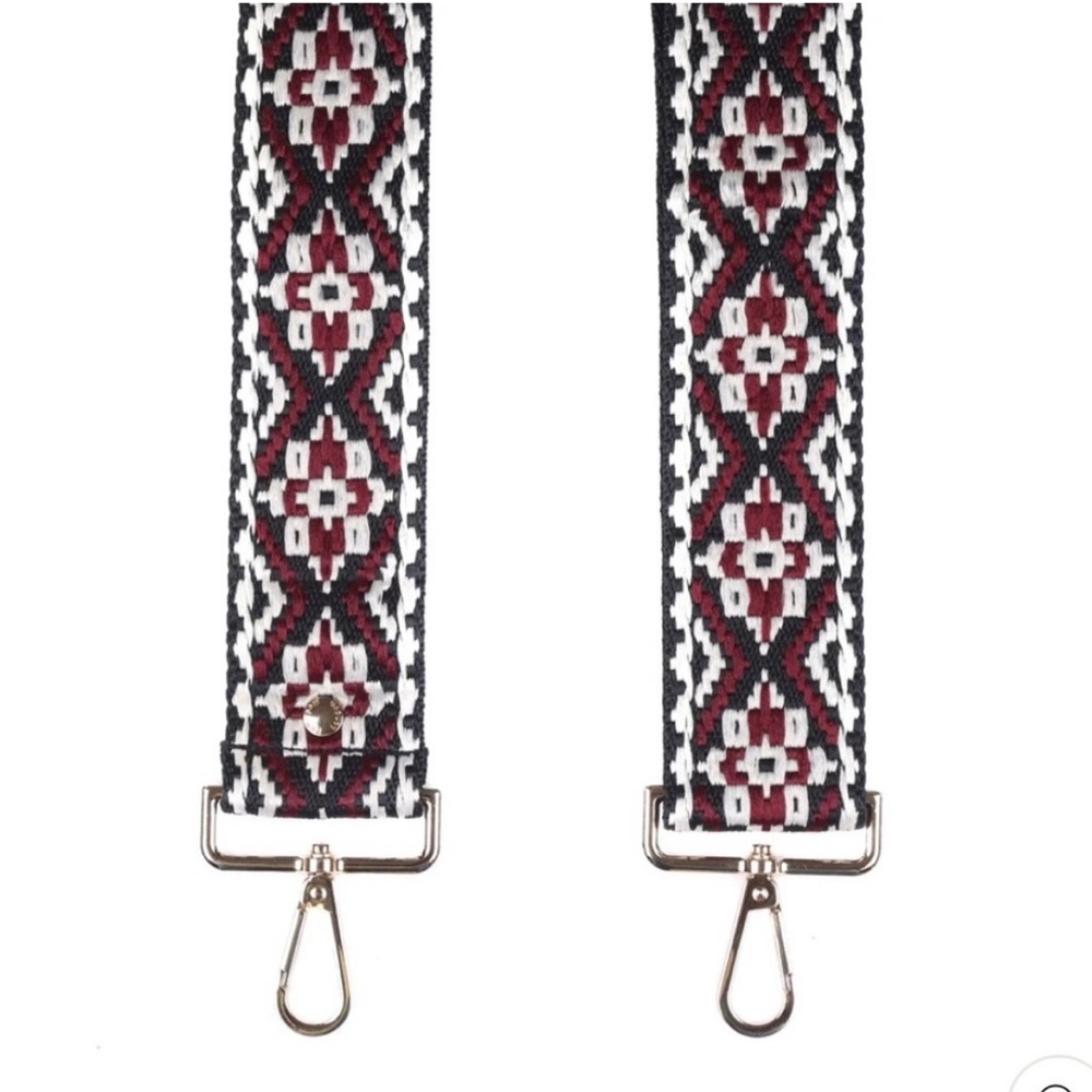 new pom pom london • black tapestry bag strap